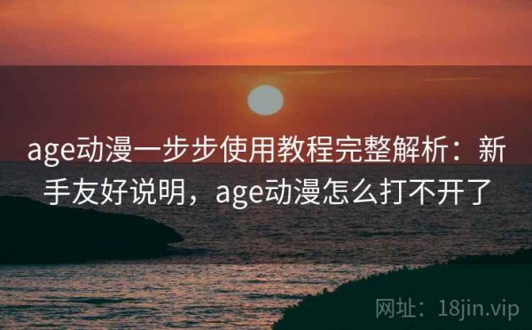 age动漫一步步使用教程完整解析：新手友好说明，age动漫怎么打不开了