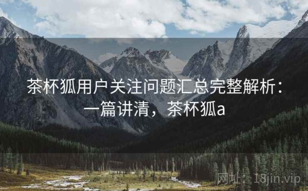茶杯狐用户关注问题汇总完整解析：一篇讲清，茶杯狐a