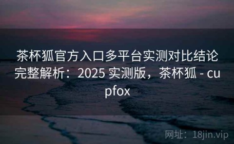 茶杯狐官方入口多平台实测对比结论完整解析：2025 实测版，茶杯狐 - cupfox