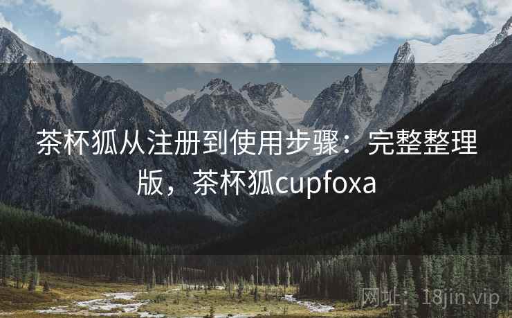 茶杯狐从注册到使用步骤：完整整理版，茶杯狐cupfoxa
